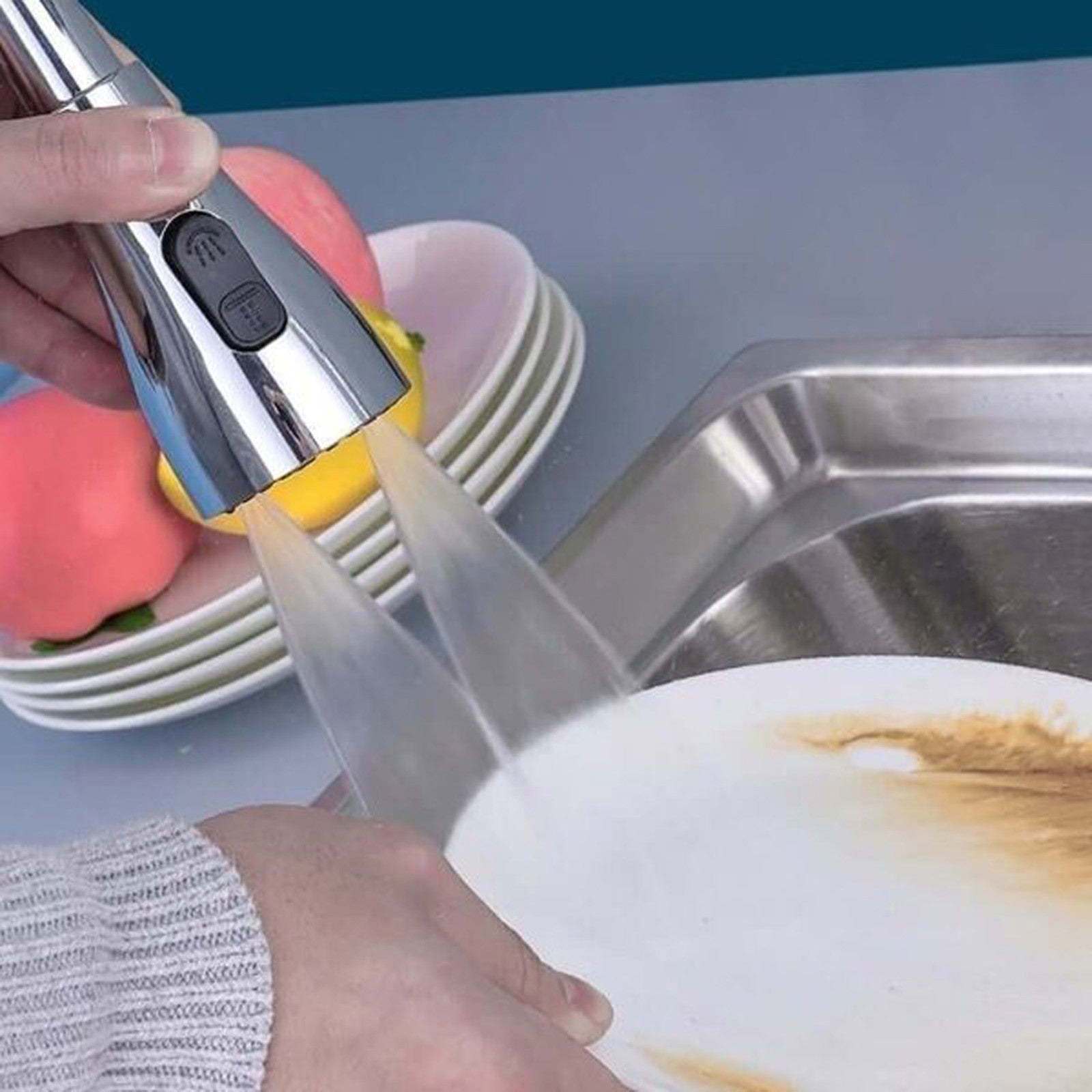 Grifo de Cocina Ahorrador de Agua con Cabezal de Rociado